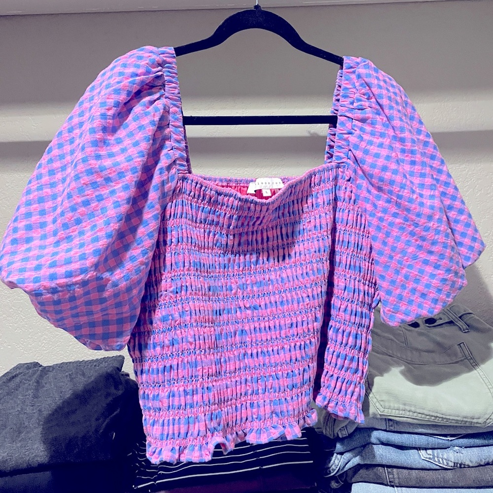 Gingham smocked top from ShopBop 💘